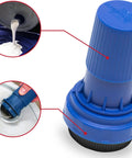 5 Gallon Paint Pour Spout For Buckets With Lid Spout And Multi Pail Fit Mess Free Pouring Tool Fits Plastic And Metal Pails Three Pull Apart Fittings Easy Spill Proof Pouring Accessory blue on bucket