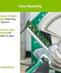Magnetic Torpedo Level For Electricians With Conduit Bending Offset Aid attached to a metal conduit with V-groove mounting.