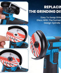 Replacing disc on Cordless Angle Grinder Kit With Dual 12V Batteries 550W Power 19500 RPM Mini Electric Cutter For Metal And Wood