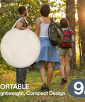 People hiking with Pop Up Screen House Gazebo Igloo Canopy With Mosquito Netting Sides Instant UV Resistant Sun Shelter