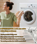 Woman with laundry near washer showcasing Washer Door Lock Hook And Strike Assembly For LG And Kenmore Washers - Replaces 4026ER4004B And More, MFG63099101