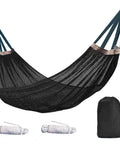 Outdoor Camping Hammock With Tree Straps And Carry Bag Ultra Lightweight And Portable Breathable Mesh Anti Roll Design