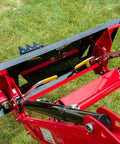 Rear view of Beefy Stump Bucket For Tractors 32 To 60 HP Front End Loader Attachment with heavy duty steel construction.