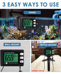 2 In 1 pH And Temperature Monitor Kit With BNC Probe Auto Buffer Recognition 0 To 14 pH Range for aquariums and labs