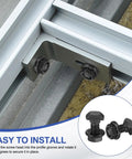 Beefy M5x12mm T Slot Bolts 16 Pack Drop In Hammer Head With Hex Flange Nuts installed on 20 Series Aluminum Extrusion Profiles