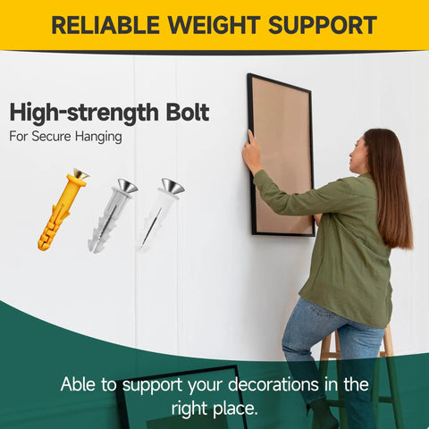Drywall Anchors And Screws Kit With 135 Push In Anchors And 135 Flat Head Screws For Mounting Shelves Picture Frames Curtain Rods And Decor