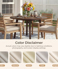 Comfy Outdoor Chair Cushions Set Of 4 For Patio Use, Water Resistant Seat Cushions with Ties on wooden chairs 19 by 19 by 3 Beige