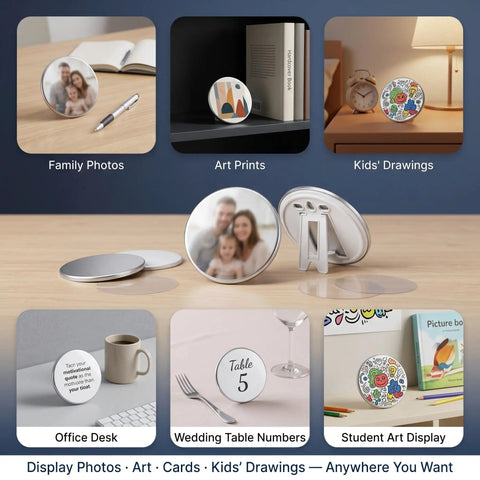 58mm Button Maker Supplies Tinplate Photo Frame Blanks For Badge Press Machine DIY Round Picture Frame Refills for family photos and art