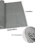 Rolled Drainage Non Slip Floor Mat 3 Feet By 16.4 Feet PVC Mesh Heavy Duty for wet areas, showing size and thickness details