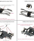 Carbon Fiber Chassis Kit For SCX24 With 7 Degree Angled Skid And Low Center Of Gravity LCG Upgrade assembly instructions