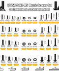 Massive 4065 Piece Metric Screw Assortment Kit With M2 M3 M4 M5 Hex Socket And Flat Head Screws, Nuts, Washers, Lock Washers, And Hex Wrenches, 34 Common Sizes From 6mm To 30mm For DIY Electronics RC And Home Projects. Assorted M2-M5 screws and hardware layout