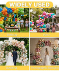 12 Piece Black Balloon Arch Clips Kit For Party, 3 Inch And 4 Inch Nylon, Includes Free Balloons, Flowers, Chains And Dots To Build Epic Backdrops Fast. shown in birthday, party, wedding and photo backdrop setups