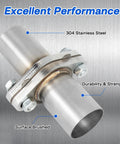 Exhaust Flange Repair Pipe Kit 2.5 Inch ID To 2.5 Inch OD With Stainless Steel Gasket And Two Bolts for Cars and Trucks
