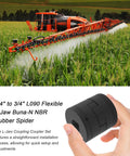 Rugged L Jaw Coupling Set Three Quarter Inch To Three Quarter Inch Flexible HT250 Steel Construction With Buna N NBR Rubber Spider For Log Splitters Hybrid Equipment Industrial Agricultural Use, 3/4 in to 3/4 in coupling shown with rubber spider