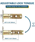 Adjustable lock tongue for Six Pack Keyed Alike Entry Door Locks With Gold Door Handles For Indoor Or Outdoor Use Heavy Duty