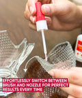 Applying 2 In 1 Brush On Super Glue With Nozzle, Mess Free, Never Dries Out, 3000 CPS CA Glue to repair broken glassware.