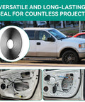 Rock Solid Butyl Sealant Rope 5 By 20 Ft Self Adhesive Waterproof Tape for car door seals, showcasing versatile use in vehicle repair.