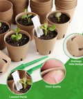 130 Pcs Biodegradable 3 Inch Peat Pots Seed Starting Kit With Drainage Holes Round Plant Seedling Pots Garden Germination Nursery Pot With 30 Plant Labels And 2 Transplant Tools