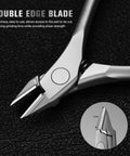 Ultra Precision Stainless Steel Gundam Nippers For Hobbyists showing double blade mechanism close-up