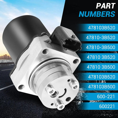 Straight Swap Rear Axle Differential Actuator Motor For Hyundai Santa Fe Tucson Kia Sorento Sportage Zero Hassle Heavy Duty Oem 47810 3b500 Direct Mount close-up of motor part numbers.
