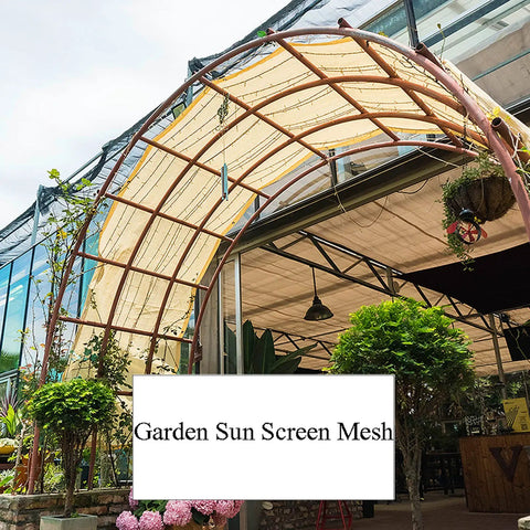 Shade Cloth 7x7ft With 90 Percent Sun Blocking installed over garden pergola