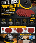 Premium 7-Piece Hook Loop Sanding Discs Set With 4.53 Inch Grip For Grinding Machines featuring various grit options.