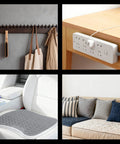 Badass Dual Lock Fastener 12 Pack Heavy Duty Mounting Tape 1 X 2 Inches on a smooth surface with various items around.