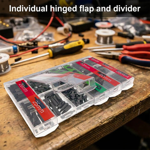 Black Nylon Standoff Kit For PCBs And Motherboards With Spacers Nuts And Washers M3 Hardware 600 Pieces Includes Male And Female Standoffs In 6mm 10mm 15mm 20mm 25mm For DIY Computer Builds, clear organizer