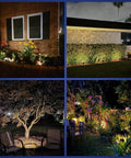 Solar Outdoor Lights 56 LED Spotlight with 3 Modes IP68 Waterproof Garden Yard Pathway Lights illuminating garden