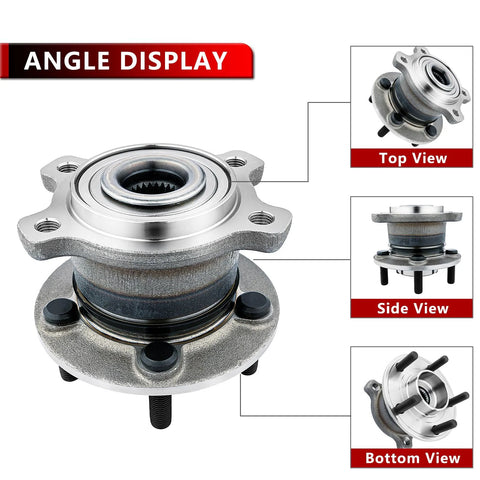 Rear Wheel Bearing and Hub Assembly With ABS for 2013 2019 Ford Escape and 2015 2019 Lincoln MKC with angle display.