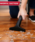 Compact 3.2 Gallon Wet Dry Shop Vacuum With 2.5 Peak HP Wall Mounted Design Includes Extension Wands cleaning glass shards