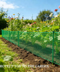 Temporary Garden Fence 4x100 Feet With 50 Zip Ties Heavy Duty Plastic Snow Fence Yard Barrier for outdoor use in green garden.