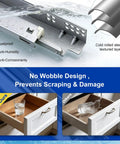 Heavy Duty Undermount Drawer Slides Two Pairs Twenty One Inch Full Extension Soft Close with rustproof steel design.