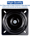 Beefy 13 Inch Lazy Susan Hardware Turntable Bearings With Zinc Plate Black Square Swivel, anti-rust, high quality label