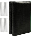 4 By 50 Ft Weed Barrier Landscape Fabric With 20 U Shaped Stakes Heavy Duty 3.2 Oz Ground Cover