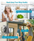 Image of a Solar Powered Outdoor Security Camera With Spotlight, 1080P Color Night Vision, Wireless WiFi Battery Powered, on a wall.