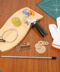 Knockdown Inside Pipe Cutter Kit For Cordless Drills Ships Ready with stainless steel tools, gloves, and precision cutting components.