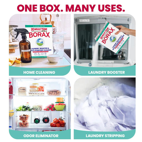 All Natural Powder Laundry Booster And All Purpose Cleaner With Borax For Laundry Kitchen And Bathroom Deep Cleaning shown in use
