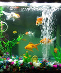Fish tank with decorative plants, vibrant fishes, and 16 Ft Clear Silicone Tubing 3/32 Inch ID 5/32 Inch OD for aquarium use.