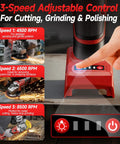 Cordless Angle Grinder For 18V Batteries, Four And A Half To Five Inch, Brushless Motor Up To 9000 RPM, Tool Only No Battery in use