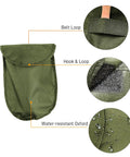 Ultralight Folding Camping Shovel Multitool pouch with belt loop, hook and loop fastener, and water-resistant Oxford material