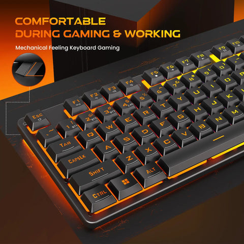 Slick Wireless Gaming Keyboard With Volume Knob And Tri Mode Bluetooth 2 4G Plus Usb C Plug In Setup Features showcasing mechanical keys and RGB lighting.