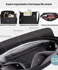 Interior view of Anti-Theft Classic Mini Shoulder Bag With 5-Point Security System, showing compartments and organizational features.
