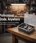 All-in-One Pipe Threader Set for Internal and External Threads, Reusable Plumbing Tool Kit, Drill-Ready for 1/2, 3/4, 1 Inch PVC and Metal Pipes, Adapters Included in case