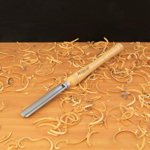 Heavy Duty High Speed Steel Spindle Roughing Gouge Set Delivers slick cuts on wood shavings with solid beech handle for grip.