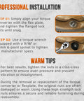 Installation guide for Beefy 3/8 24 Torque Converter To Flex Plate Bolts, showing alignment and tightening tips.