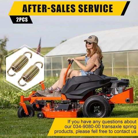 Two Pack Transaxle Spring 034-9080-00 For Bad Boy Mowers ZT Elite Replacement Part Gold Color Helps Stabilize Ride And Cut Vibration On Tough Terrain Direct Fit Easy Install Long Lasting Vibration Control.