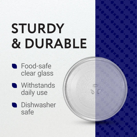 Replacement Microwave Glass Plate 12.5 Inch Clear Easy Swap for GE and Samsung Microwaves Sturdy and Durable Features