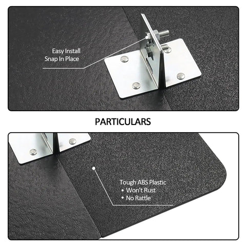 Universal Garage Shield Anti Theft Lock For Overhead Doors Easy Install Security Shield For Home Protection Fits All Modern Sectional Garage Opener Systems Beefed Up Heavy Duty Black Shield Against BreakIns featuring easy install mechanism and tough ABS plastic, no rust, no rattle