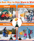Portable Propane Heater For Camping And Outdoors, Compact Patio Space Heater With Control Valve in various outdoor activities